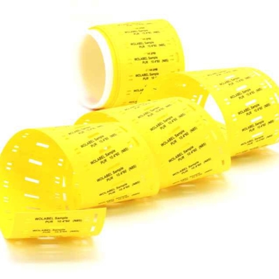 Yellow PUR Heat Shrink Cable Markers Wire Labels 30mpa