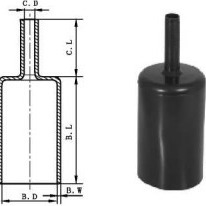 ভালো দাম Anode Polyolefin তাপ সঙ্কুচিত তারের শেষ ক্যাপ ভিতরের প্রলিপ্ত ক্রস লিঙ্ক করা অনলাইন
