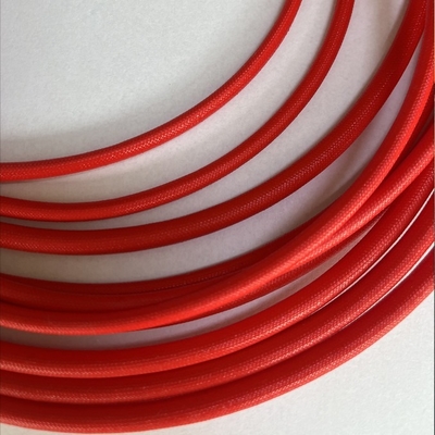 Red Silicone Rubber Coated Fiberglass Sleeving 3.5mm 12mm